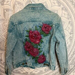 VINTAGE Young Power Air Brushed Denim Jacket